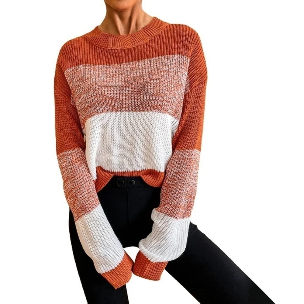 Love Ellie Eleanor Pullover Large Burnt Orange
